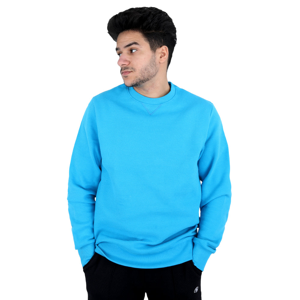 ACTIV BASIC R.NECK SWEATSHIRT - TURQUOIS