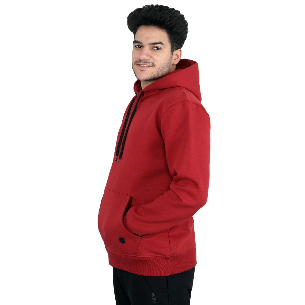 ACTIV BASIC HOODIE SWEATSHIRT - BURGUNDY