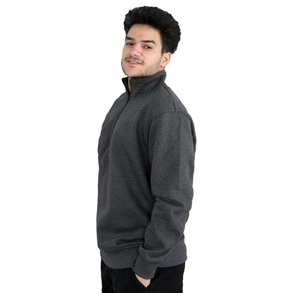 ACTIV BASIC H.ZIPPER SWEATSHIRT - CHARCOAL