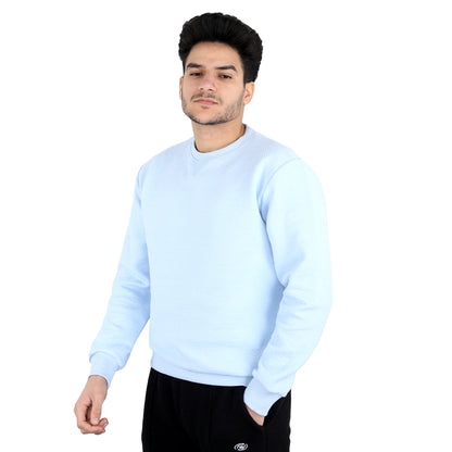 ACTIV BASIC R.NECK SWEATSHIRT - SKYBLUE