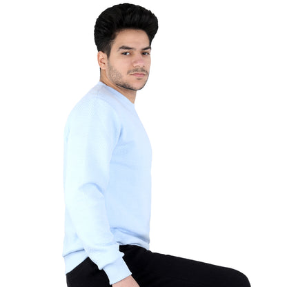 ACTIV BASIC R.NECK SWEATSHIRT - SKYBLUE