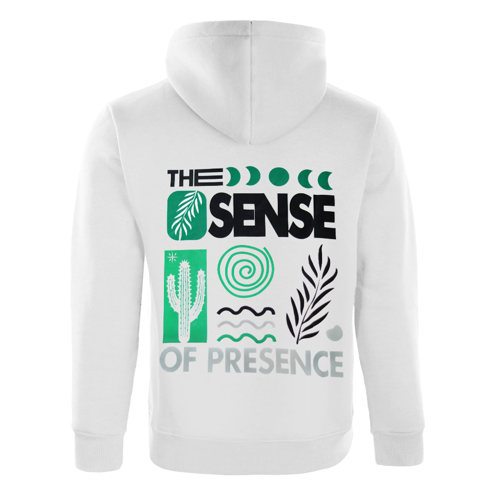 ACTIV GRAPHIC HOODIE SWEATSHIRT - WHITE