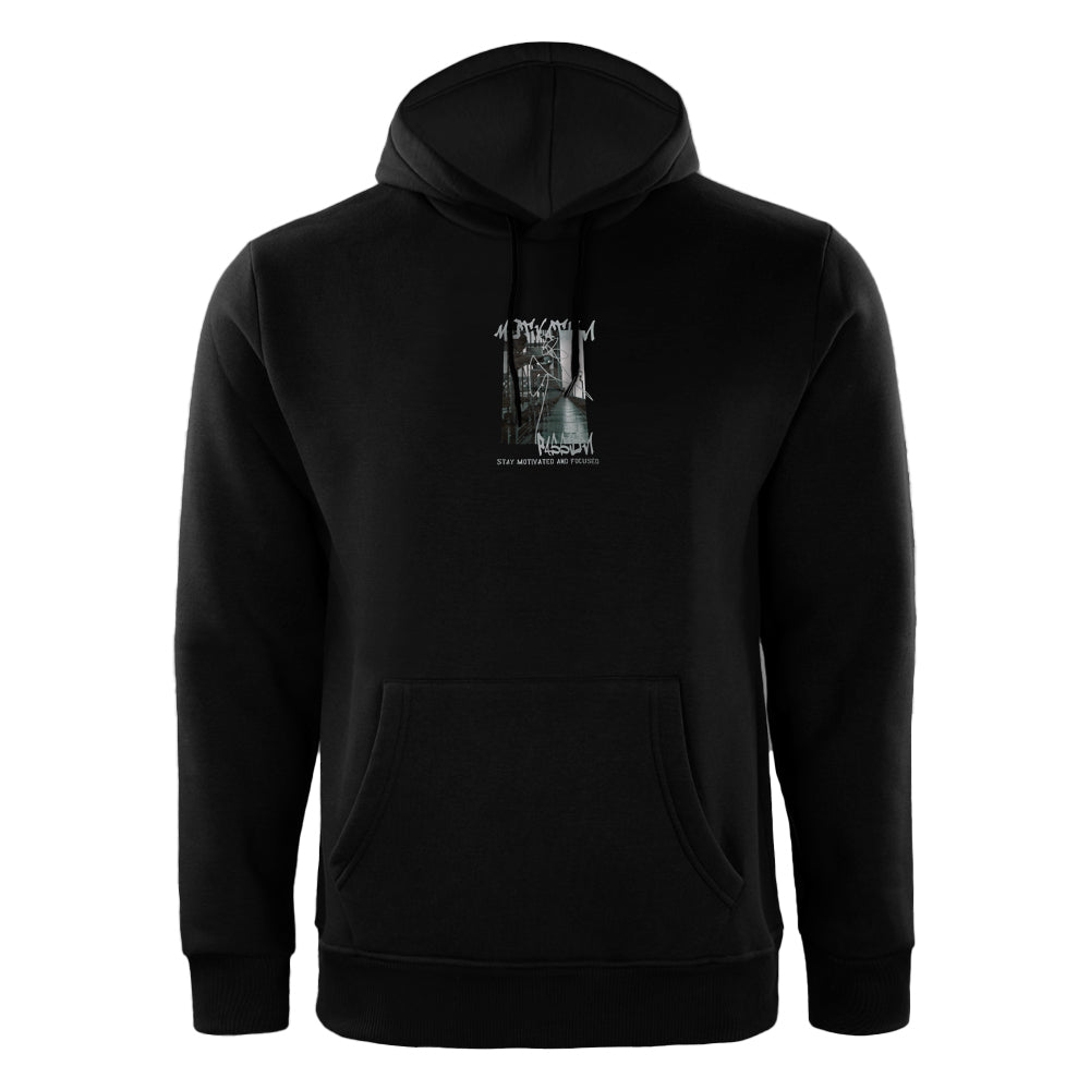 ACTIV GRAPHIC HOODIE SWEATSHIRT - BLACK