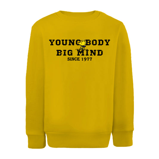 ACTIV GRAPHIC R.NECK SWEATSHIRT - MUSTARD