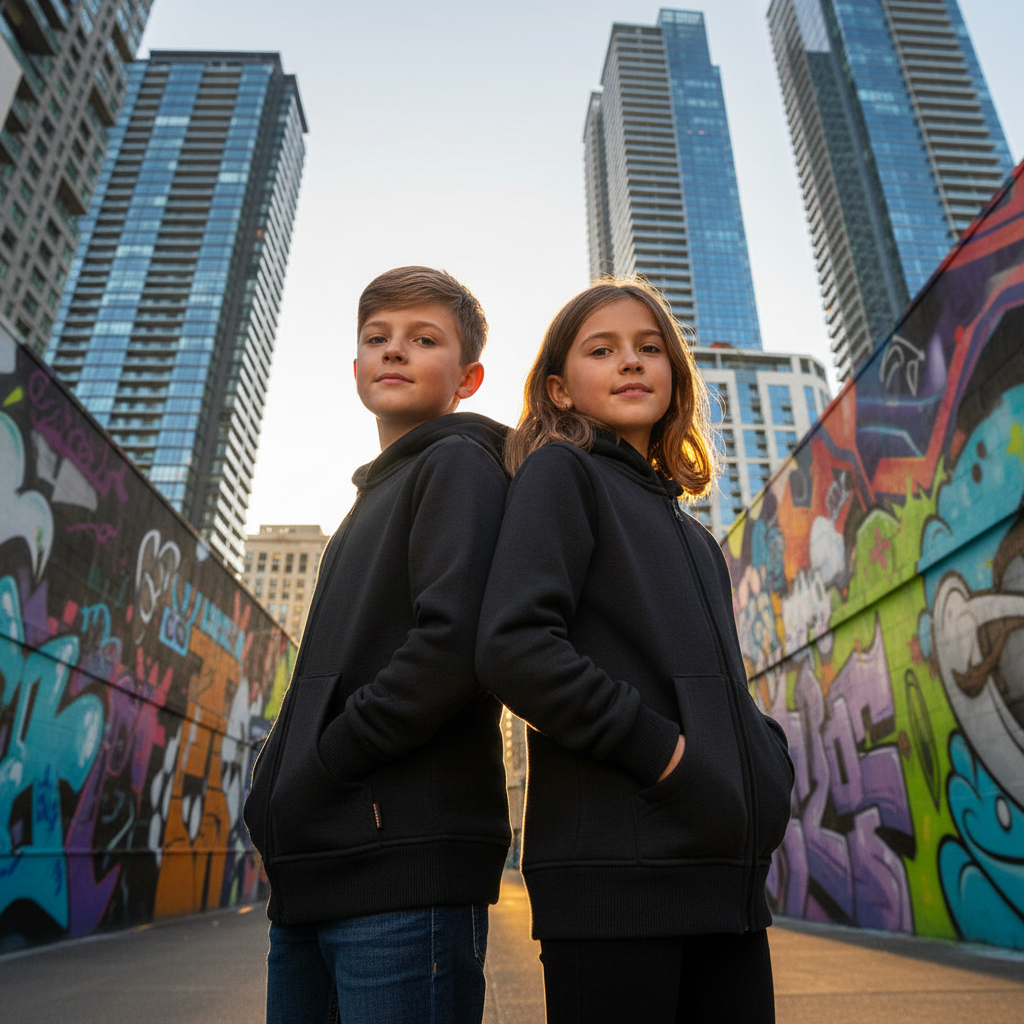 ACTIV BASIC HOODIE SWEATSHIRT - BLACK