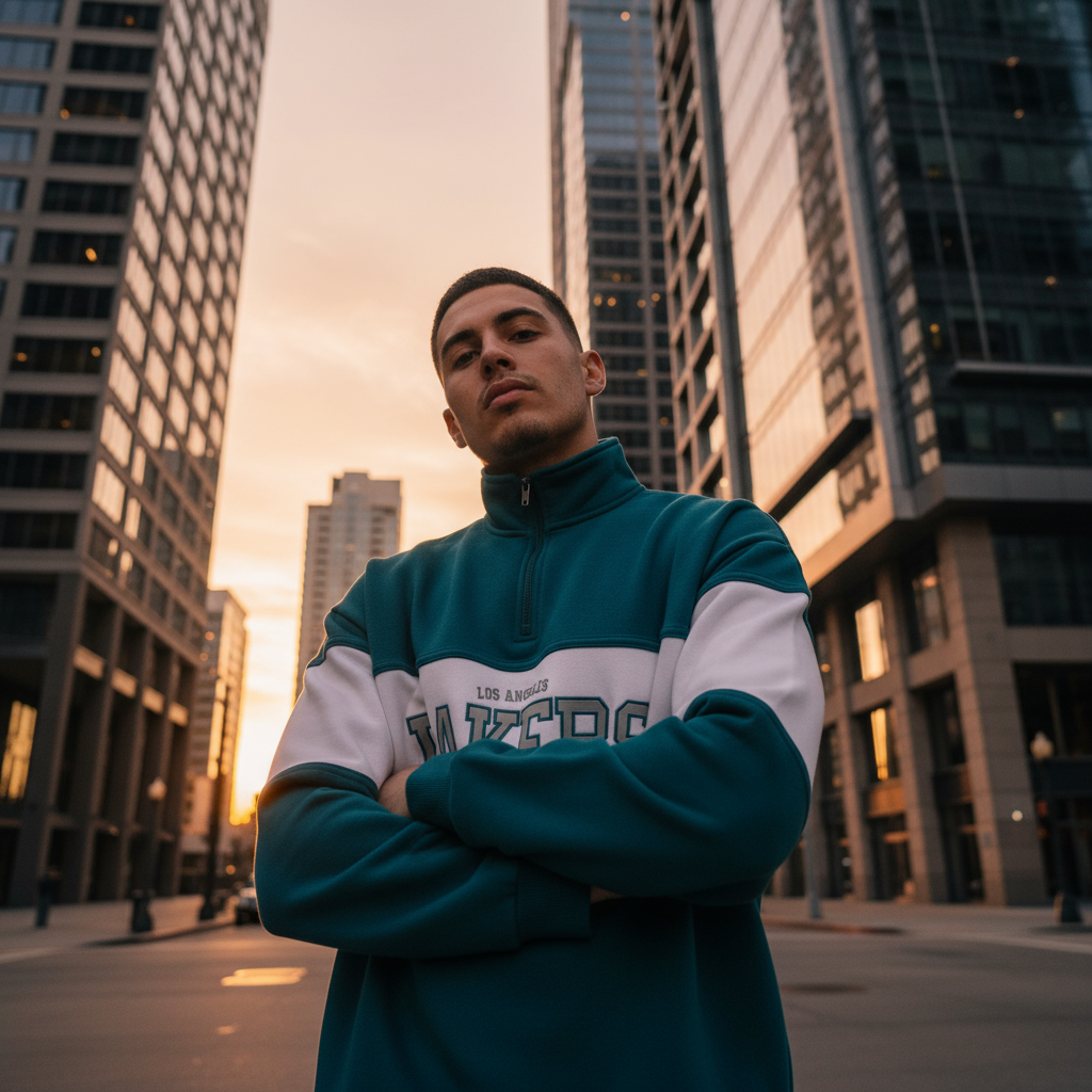 ACTIV CROW H.ZIPPER SWEATSHIRT - GANZARY