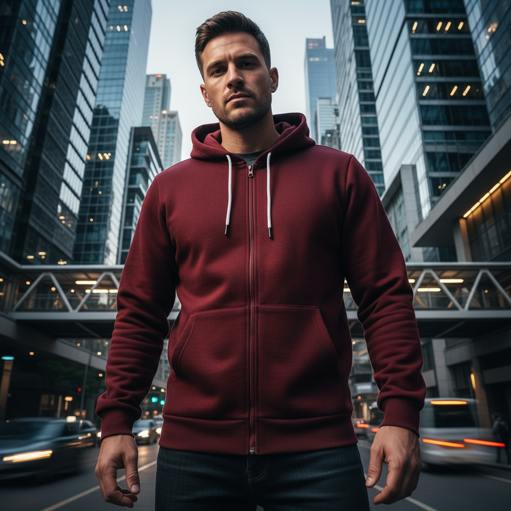 ACTIV EMP HOODIE SWEATSHIRT - BURGUNDY