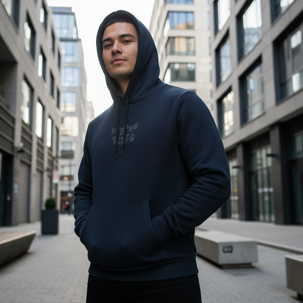 ACTIV GRAPHIC HOODIE SWEATSHIRT - NAVY