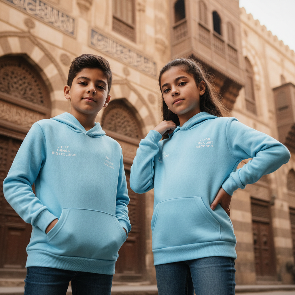 ACTIV GRAPHIC HOODIE SWEATSHIRT - SKYBLUE