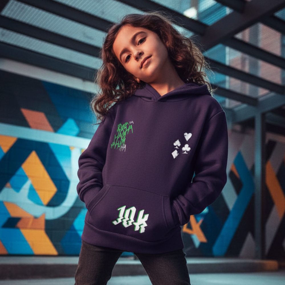 ACTIV GRAPHIC HOODIE SWEATSHIRT - PURPLE