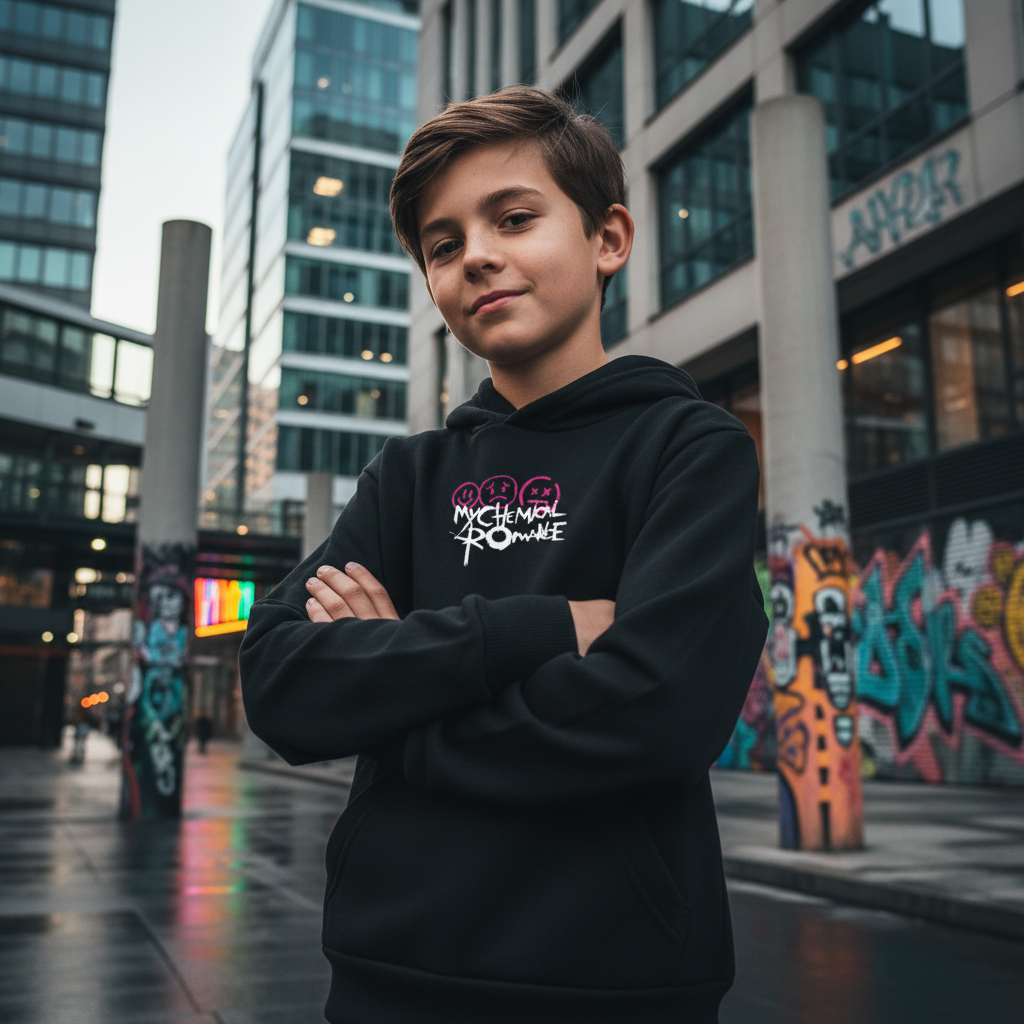 ACTIV GRAPHIC HOODIE SWEATSHIRT - BLACK