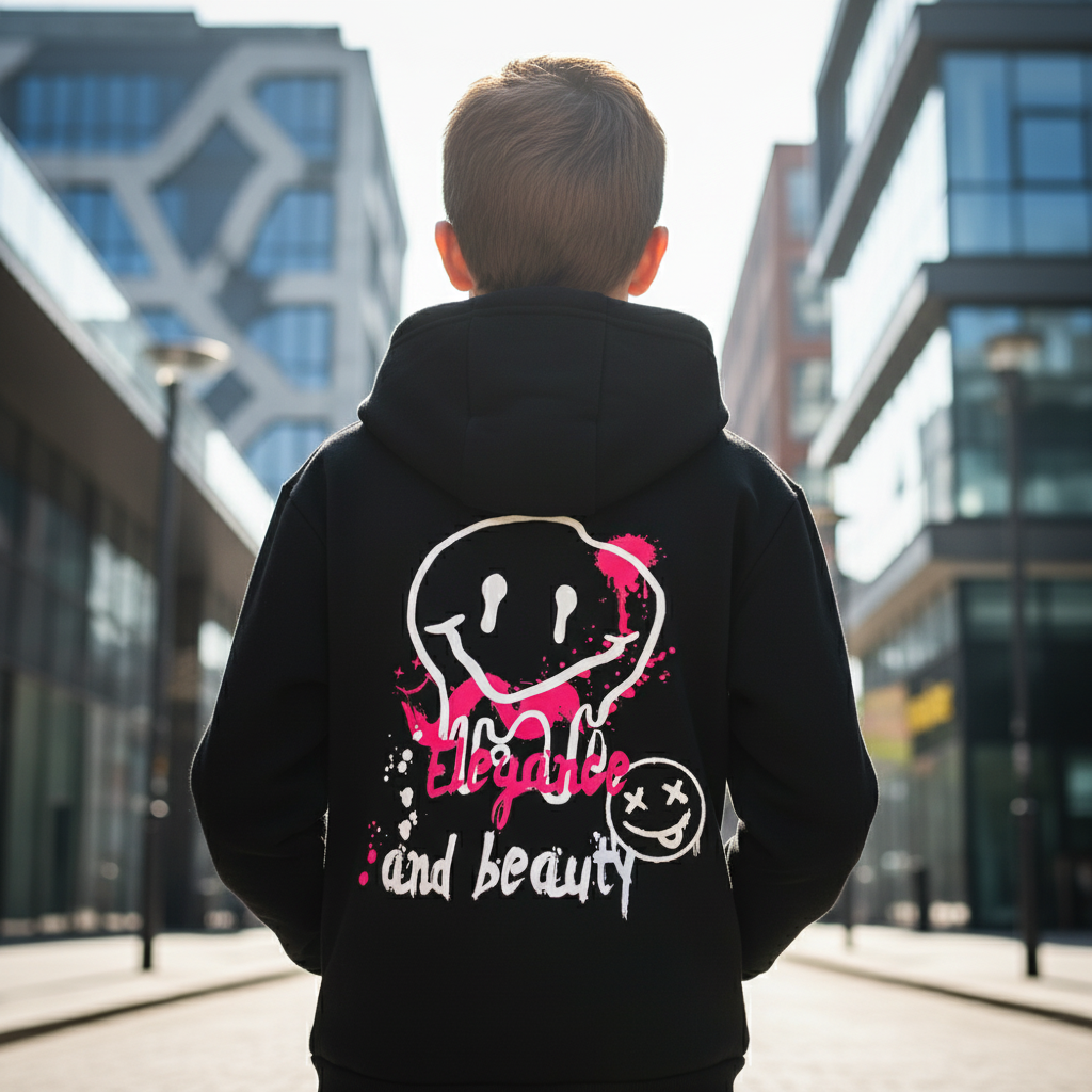 ACTIV GRAPHIC HOODIE SWEATSHIRT - BLACK