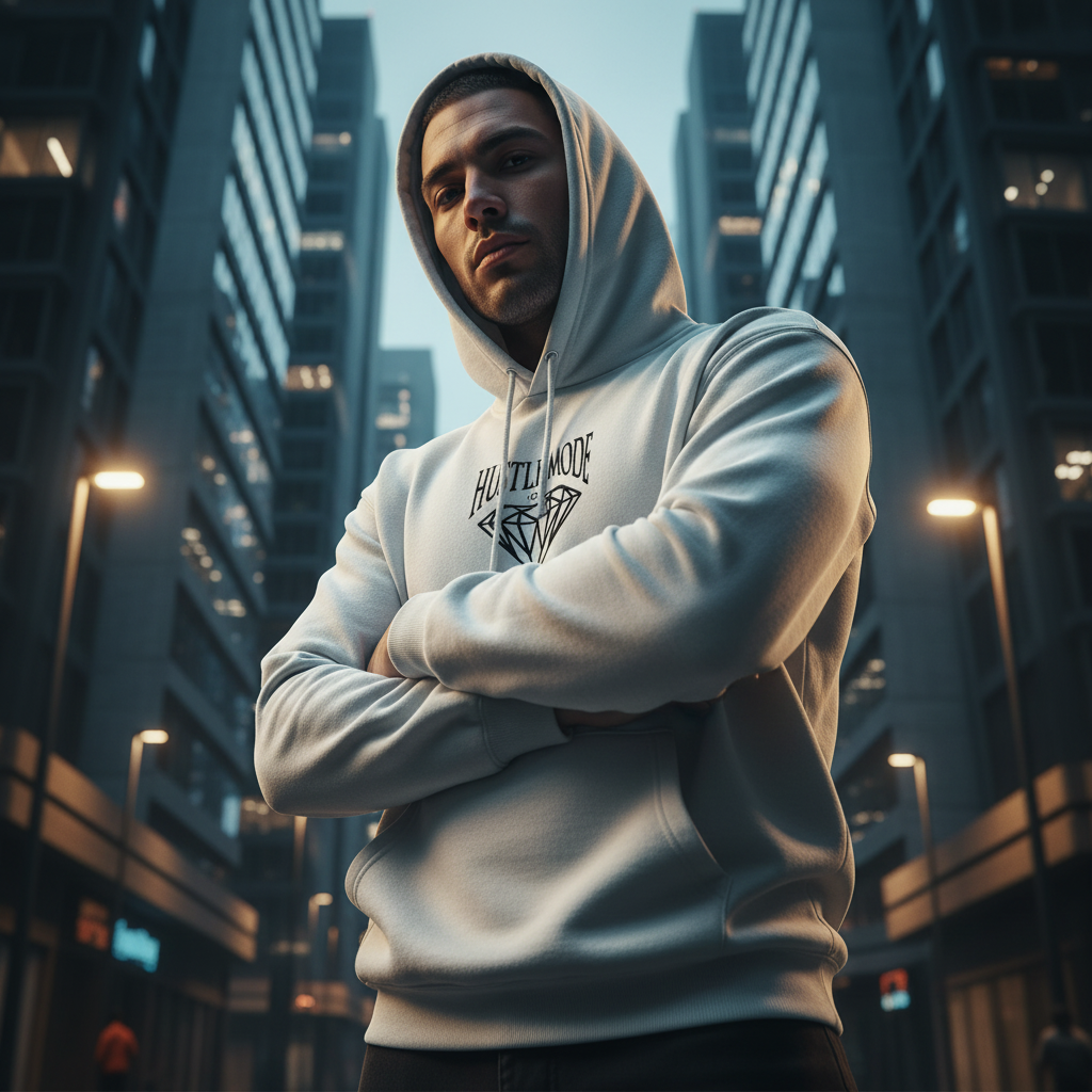 ACTIV GRAPHIC HOODIE SWEATSH - GREY