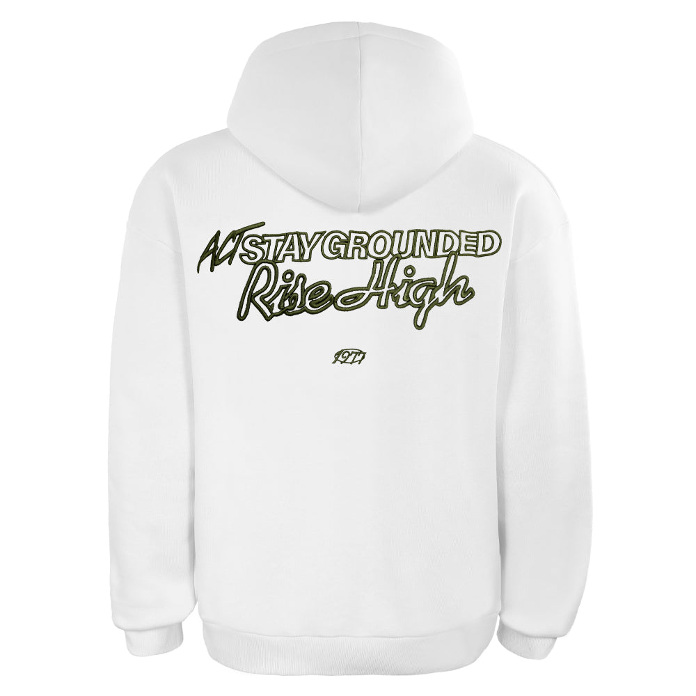 ACTIV GRAPHIC HOODIE SWEATSH - WHITE
