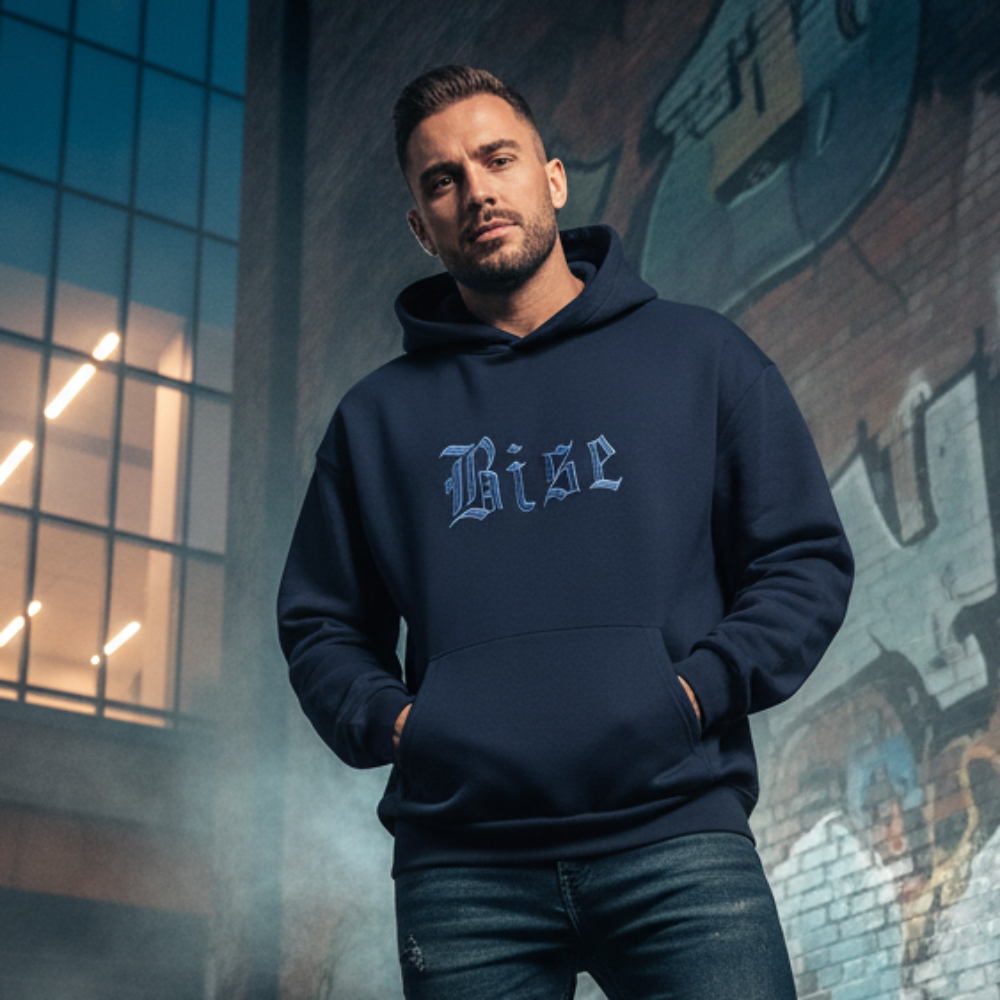 ACTIV EMB HOODIE SWEATSHIRT - NAVY