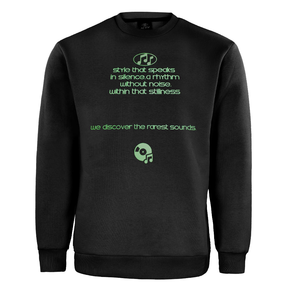 ACTIV GRAPHIC R.NECK SWEATSH - BLACK