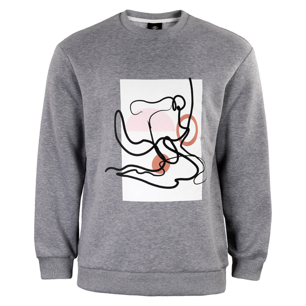 ACTIV GRAPHIC R.NECK SWEATSH - H.GREY