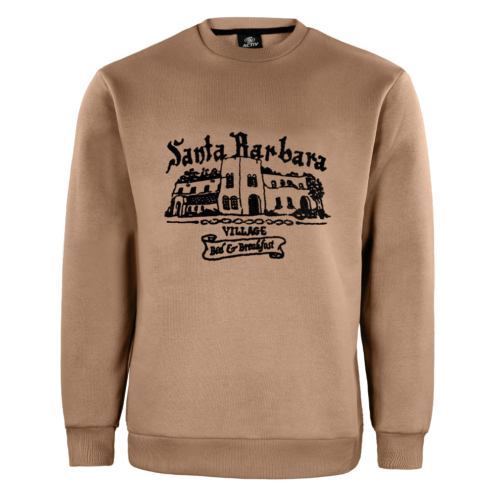 ACTIV GRAPHIC R.NECK SWEATSH - D.BEIGE