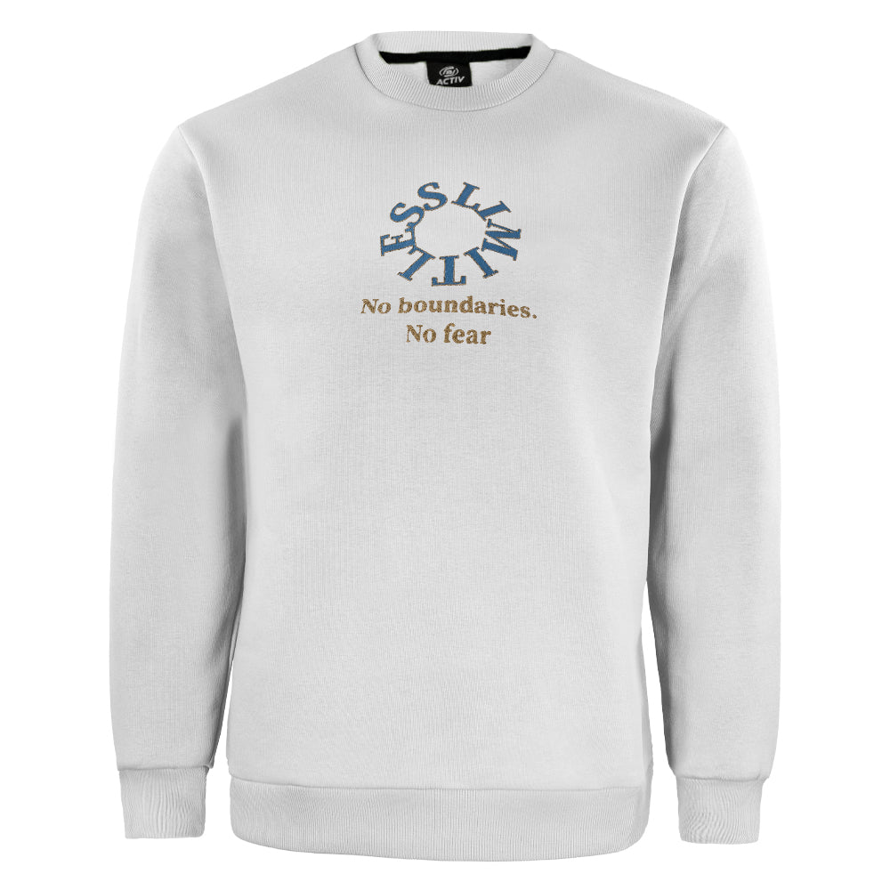 ACTIV GRAPHIC R.NECK SWEATSH - WHITE