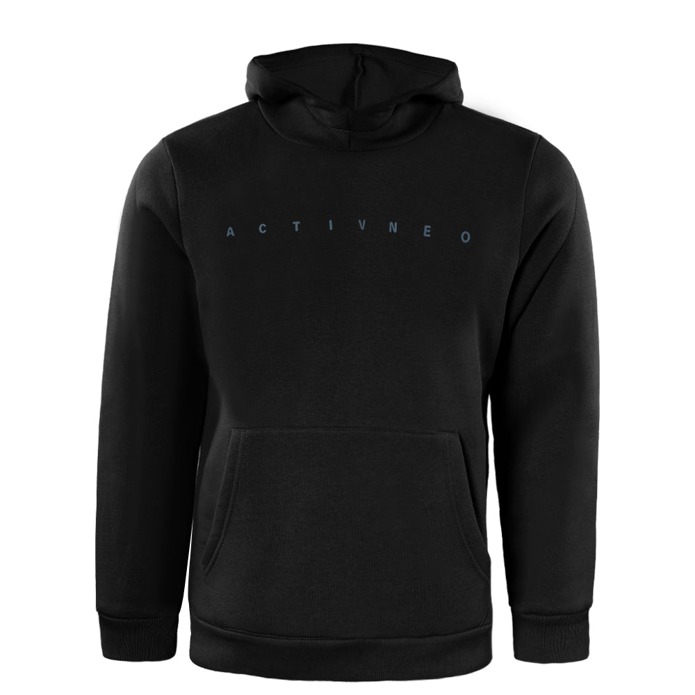ACTIV PRINT HOODIE SWEATSHIRT - BLACK