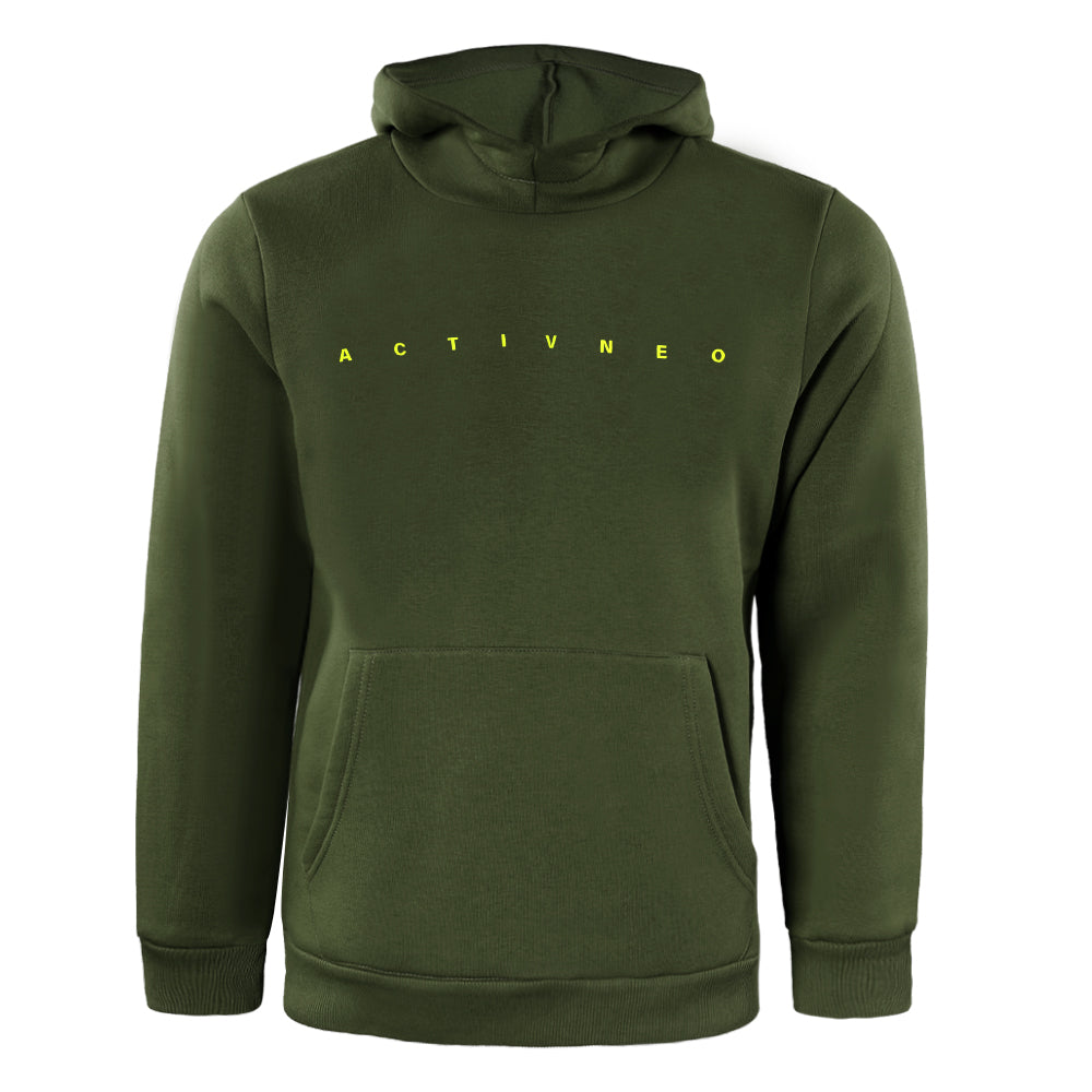 ACTIV PRINT HOODIE SWEATSHIRT - OLIVE