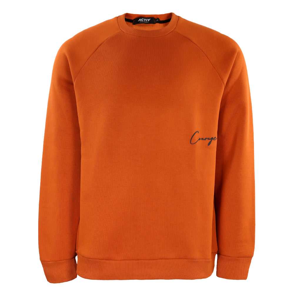 ACTIV BASIC R.NECK SWEATSHIRT - CAMEL