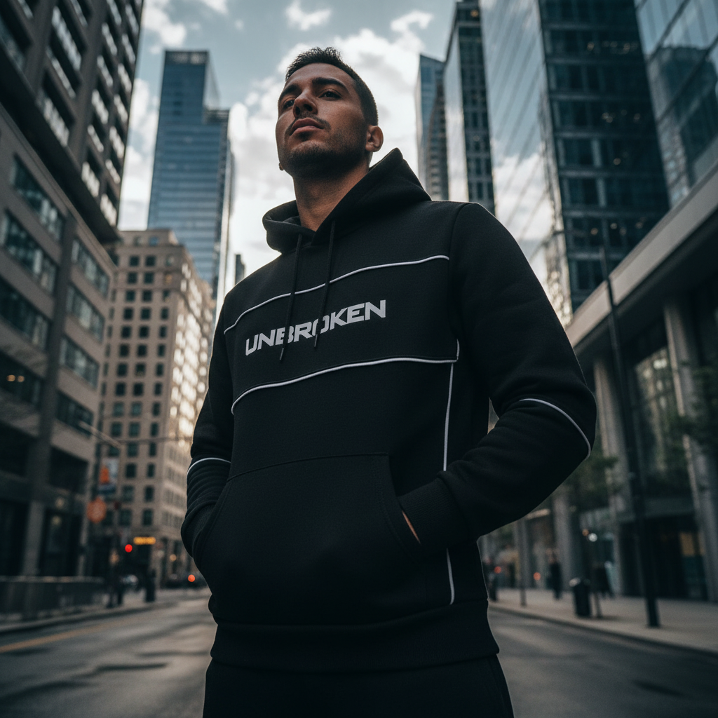 ACTIV PRINT HOODIE SWEATSHIRT - BROWN