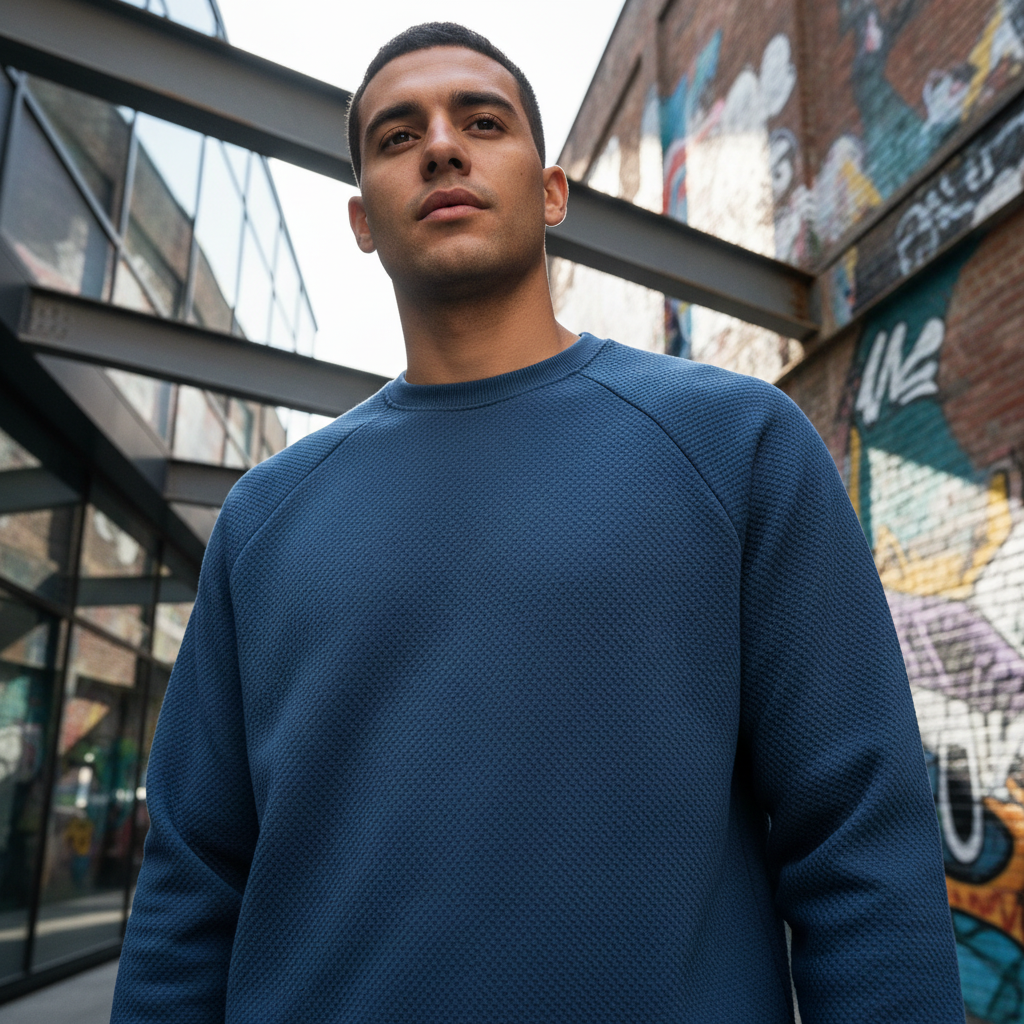 ACTIV BASIC R.NECK SWEATSHIRT - PETROL - Activ Abou Alaa