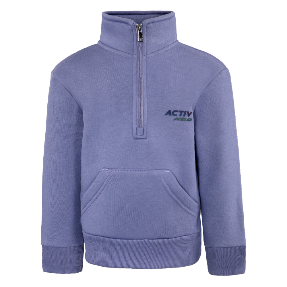 ACTIV BASIC H.ZIPPER SWEATSH - ICEBLUE