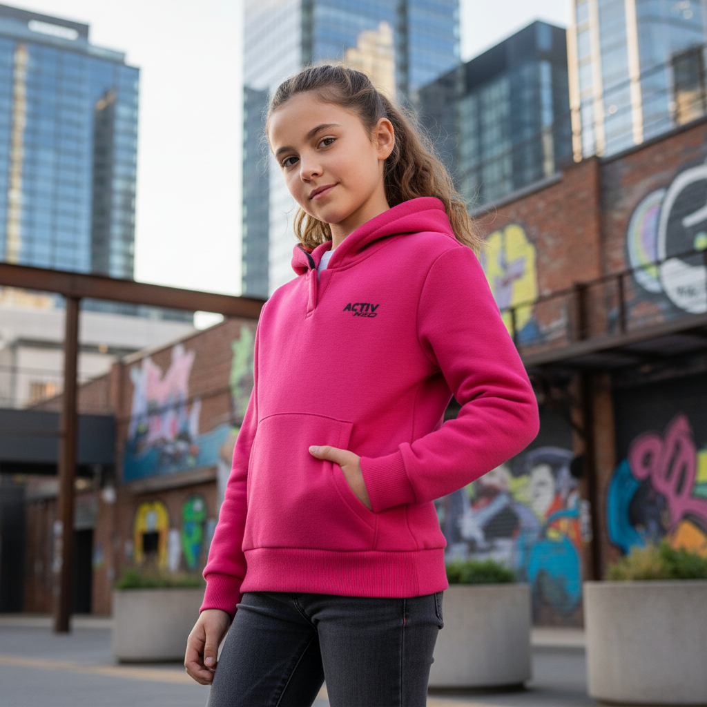ACTIV BASIC HOODIE SWEATSHIRT - FUCHSIA - Activ Abou Alaa