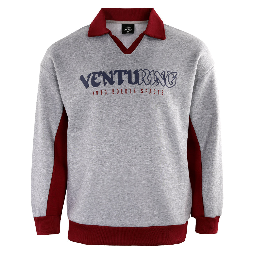 ACTIV CROW V.NECK SWEATSHIRT - H.GREY