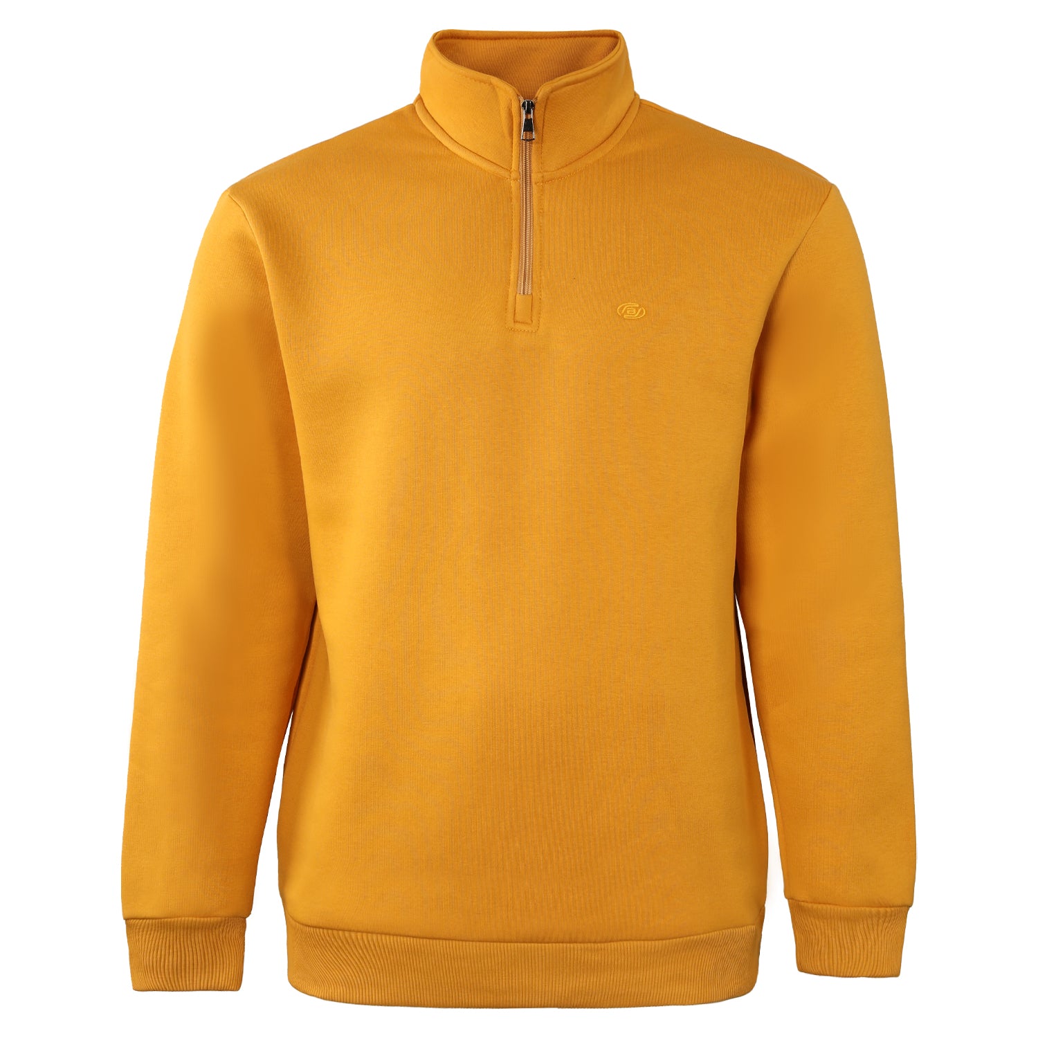 ACTIV EMB H.ZIPPER SWEATSHIRT - MUSTARD - Activ Abou Alaa