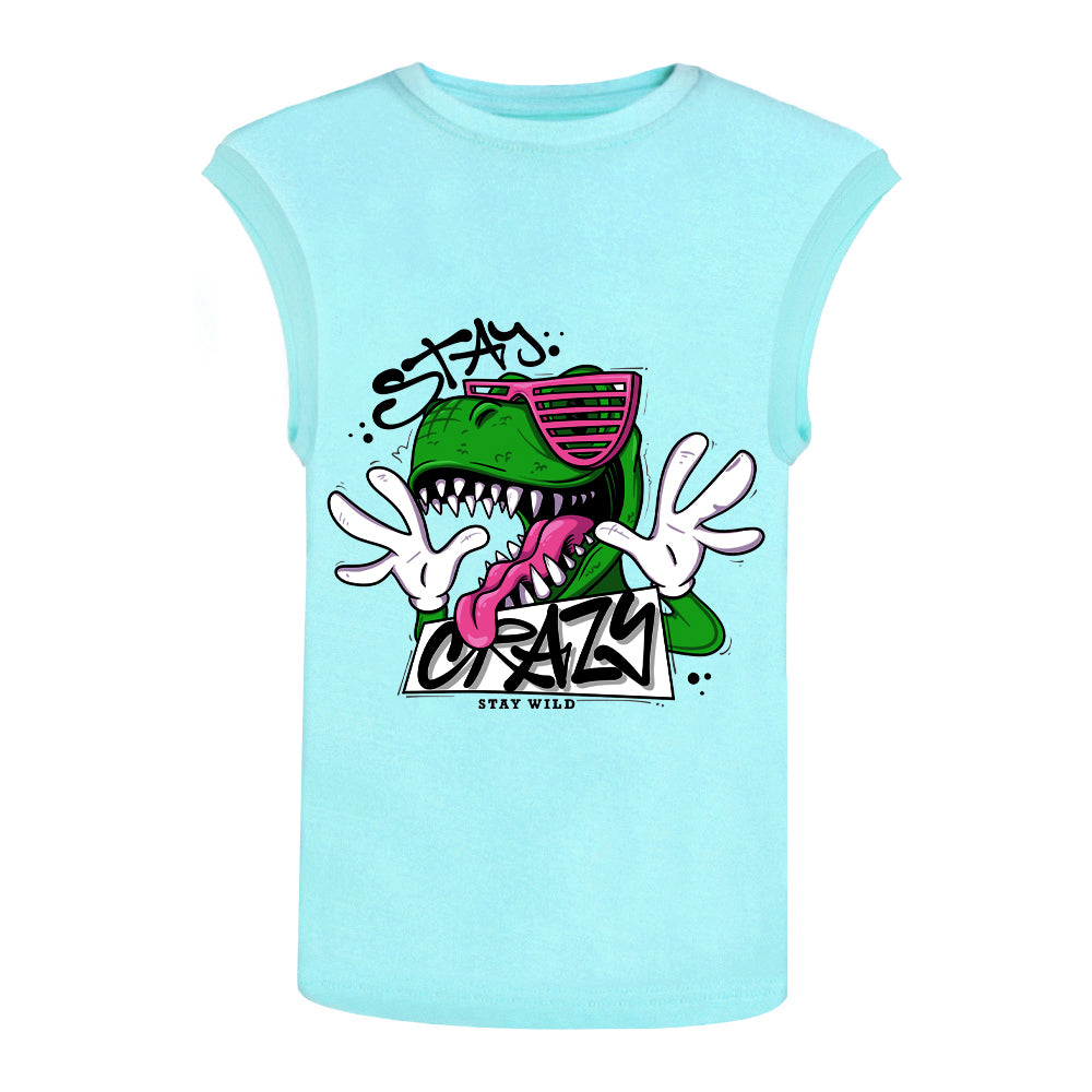 ACTIV GRAPHIC CASUAL TANKTOP - SKYBLUE