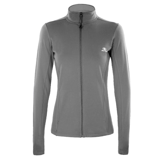 ACTIV PRINT ZIPPER TRACKTOP - GREY