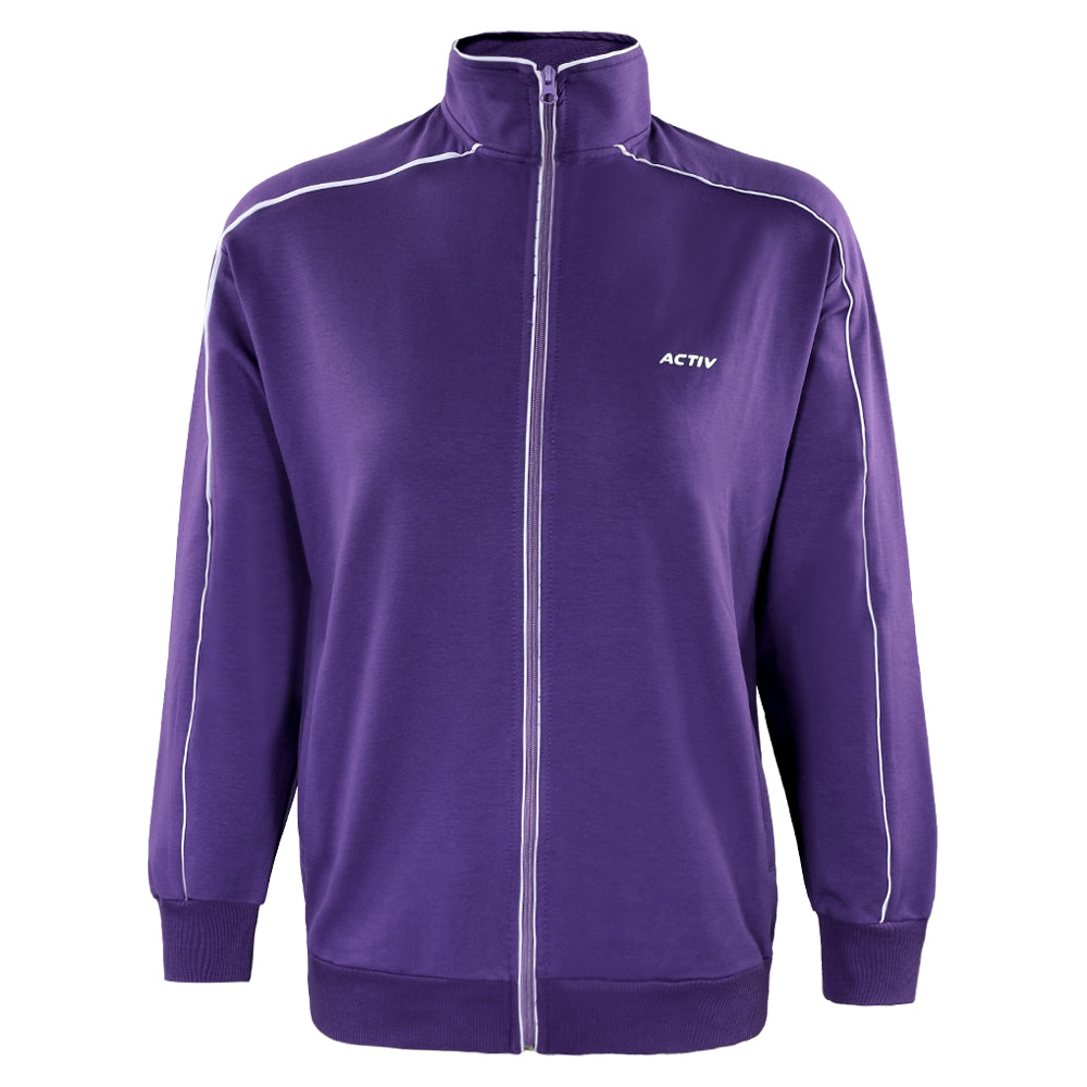 ACTIV BASIC ZIPPER TRACKTOP - PURPLE