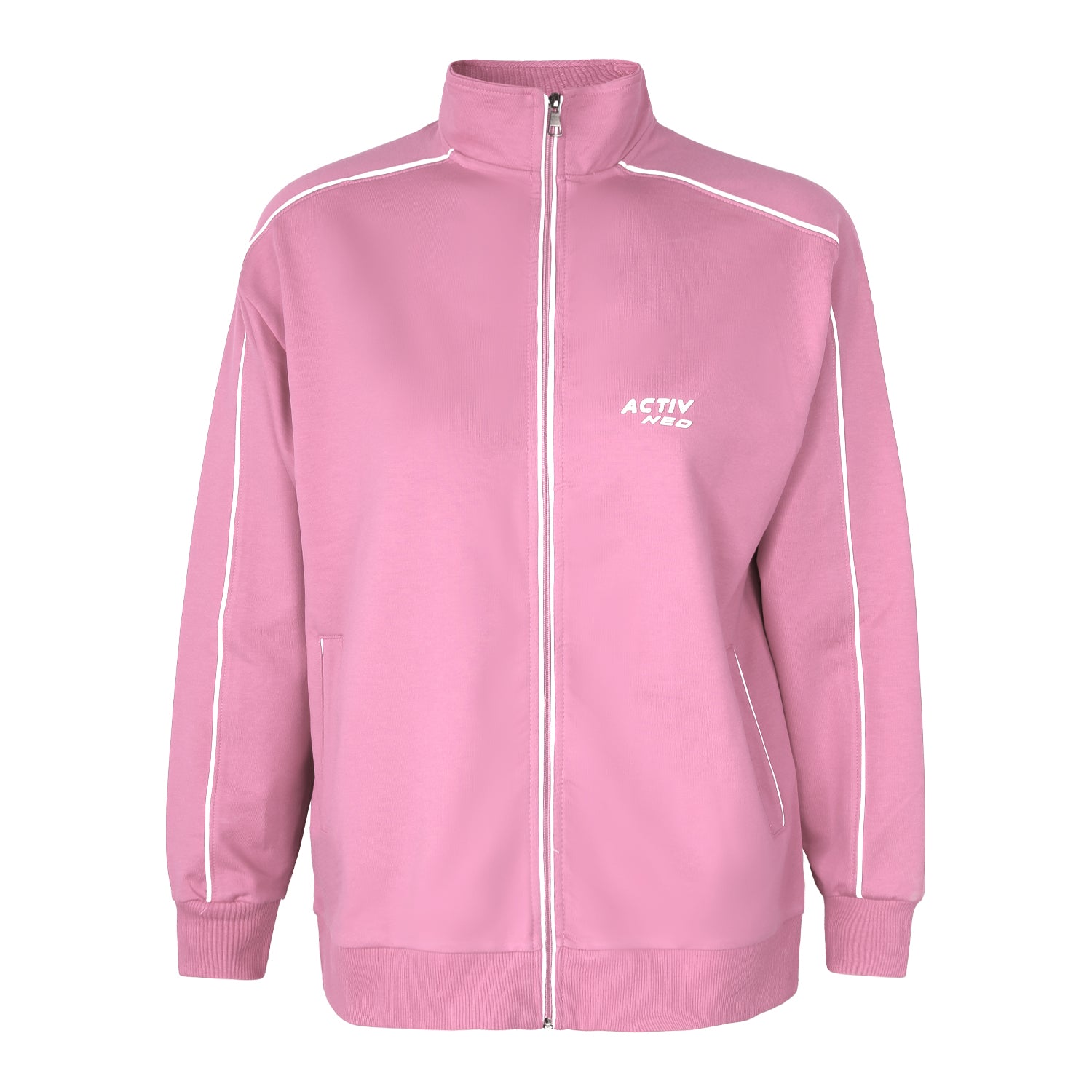 ACTIV BASIC ZIPPER TRACKTOP - PINK