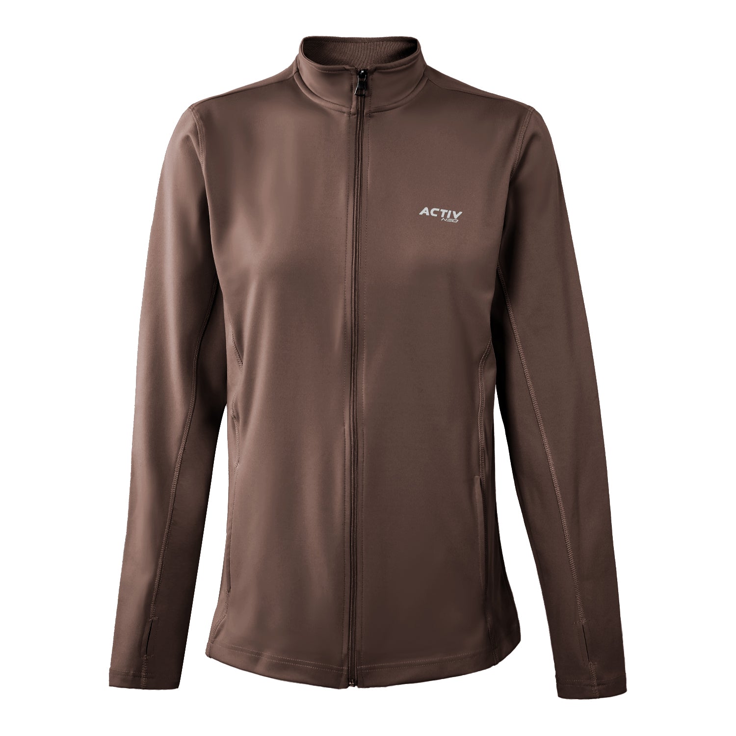 ACTIV BASIC ZIPPER TRACKTOP - BROWN - Activ Abou Alaa