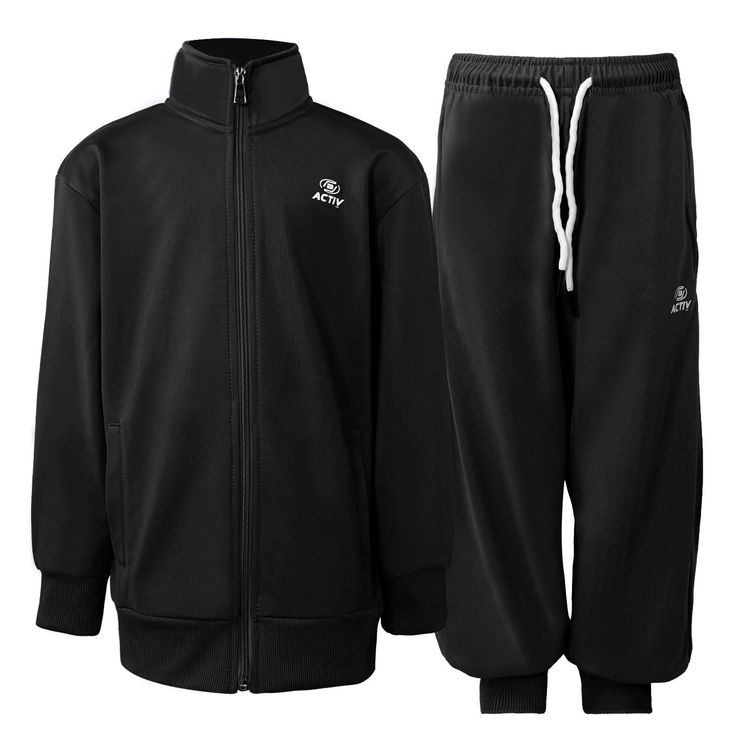 ACTIV BASIC ZIPPER TRACKSUIT - BLACK - Activ Abou Alaa
