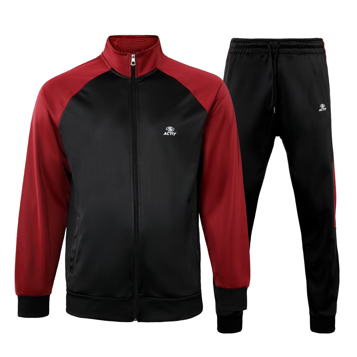 ACTIV CROW ZIPPER TRACKSUIT - BLACK