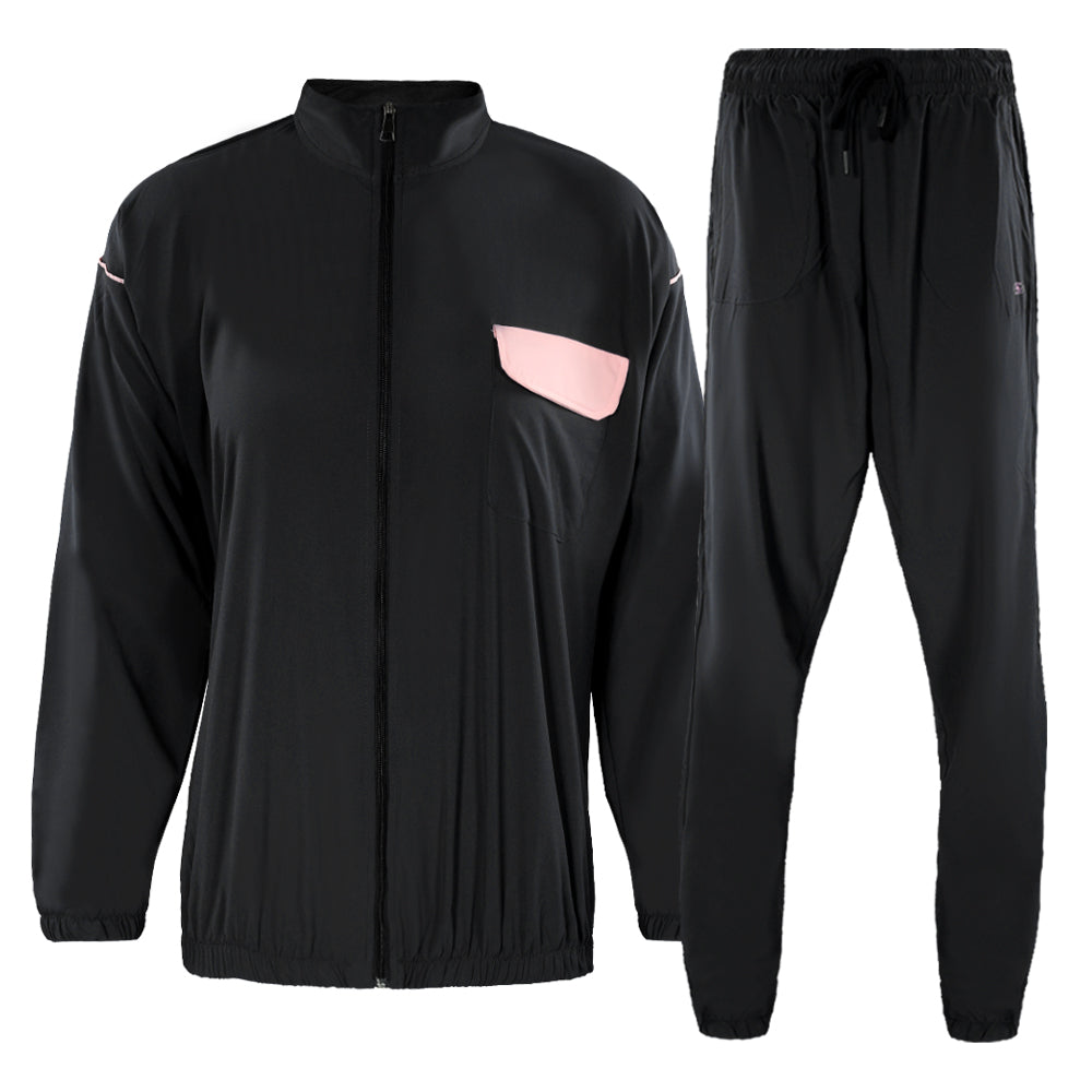 ACTIV CROW ZIPPER TRACKSUIT - BLACK