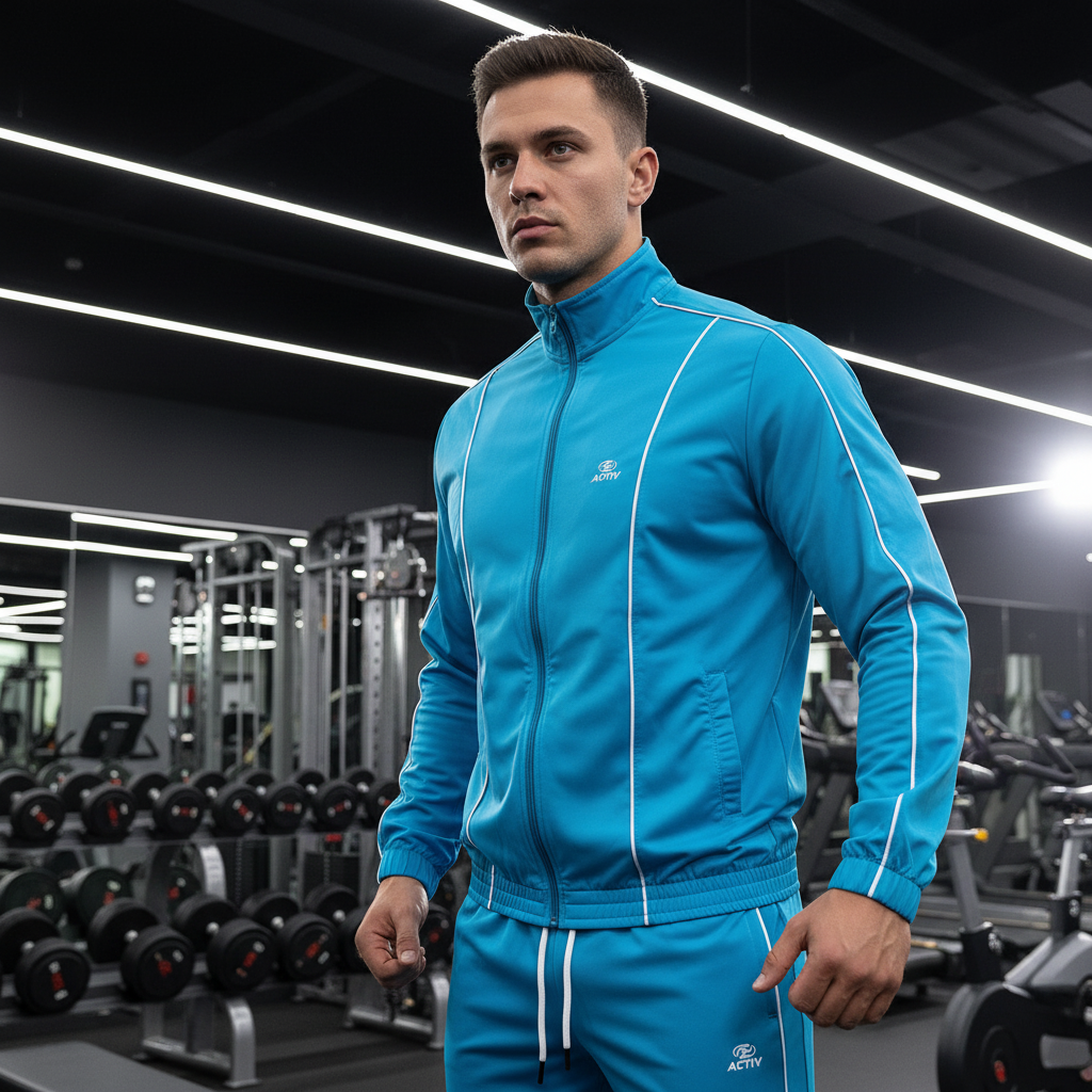 ACTIV BASIC ZIPPER TRACKSUIT - TURQUOIS