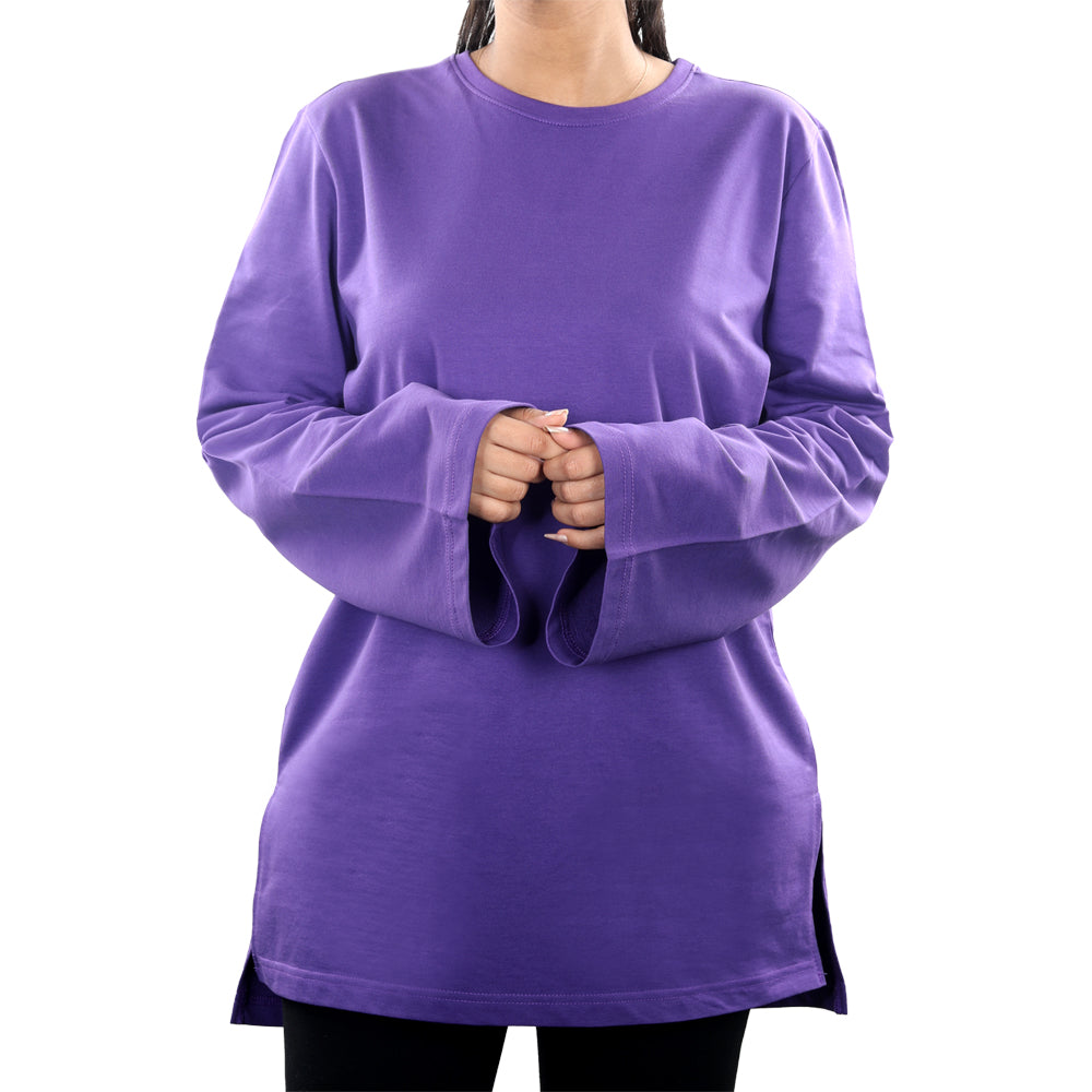 ACTIV BASIC L.S T-SHIRT - PURPLE