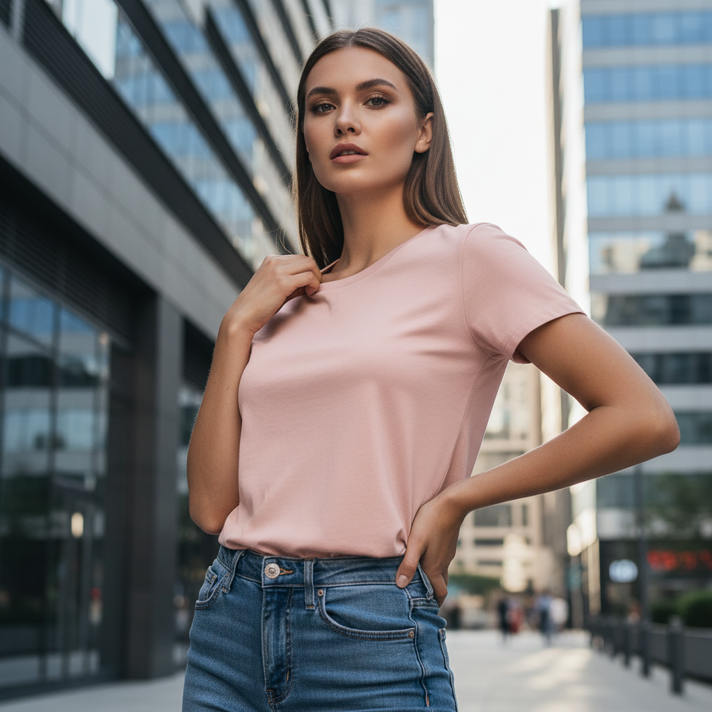 ACTIV BASIC R.NECK T-SHIRT - ROSE - Activ Abou Alaa