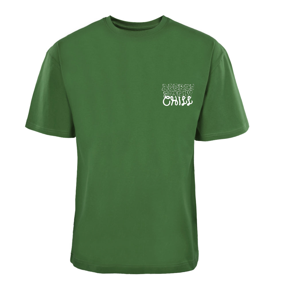ACTIV GRAPHIC R.NECK OVRSIZE T-SHIRT - D.OLIVE
