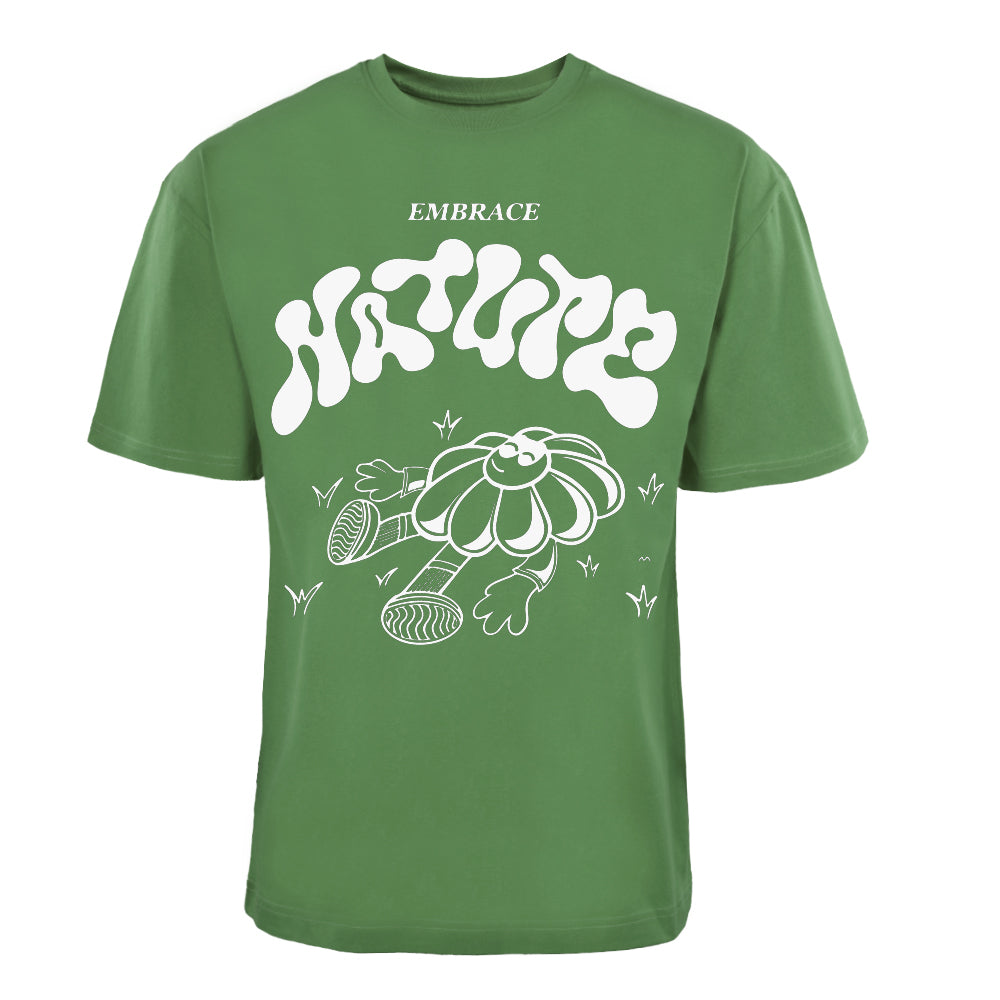 ACTIV GRAPHIC R.NECK -OVRSIZE T-SHIRT - OLIVE
