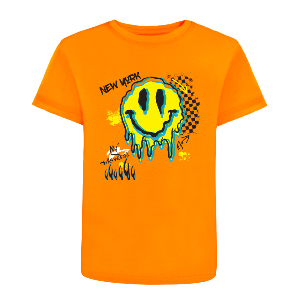 ACTIV GRAPHIC R.NECK T-SHIRT - ORANGE