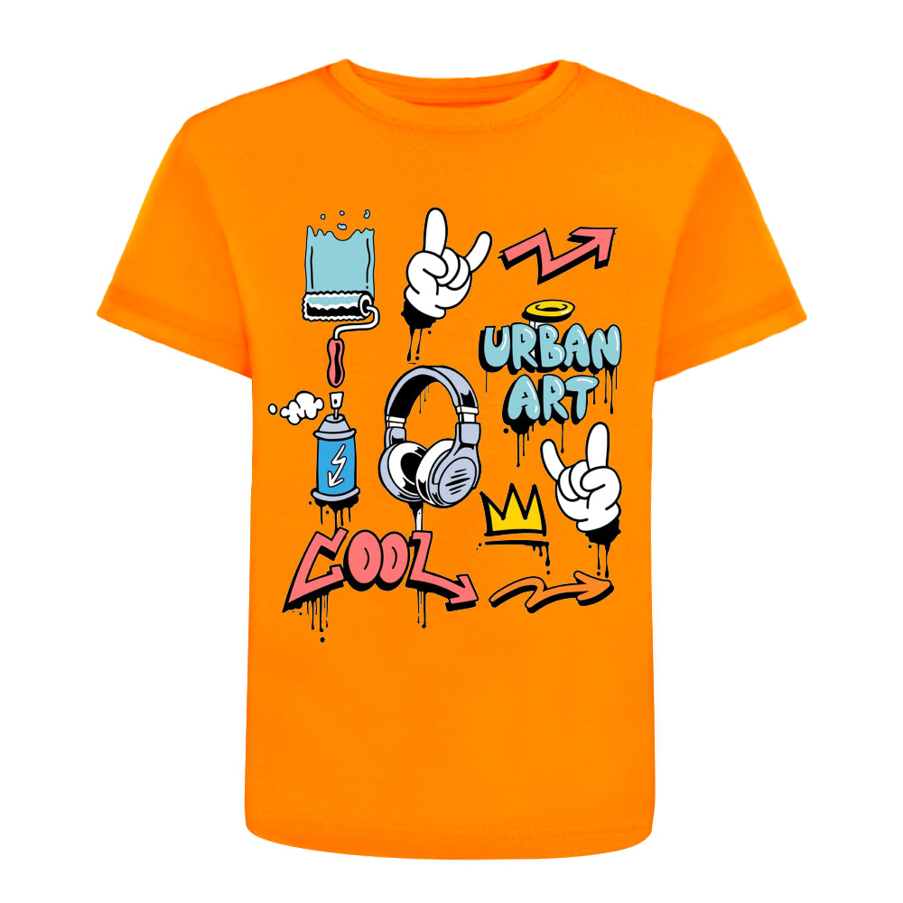 ACTIV GRAPHIC R.NECK T-SHIRT - ORANGE