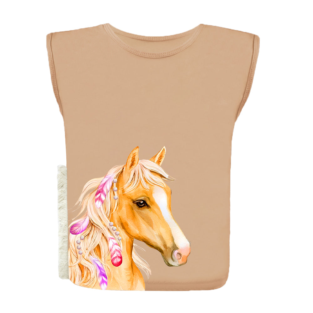 ACTIV CROP-TOP R.NECK T-SHIRT - BEIGE