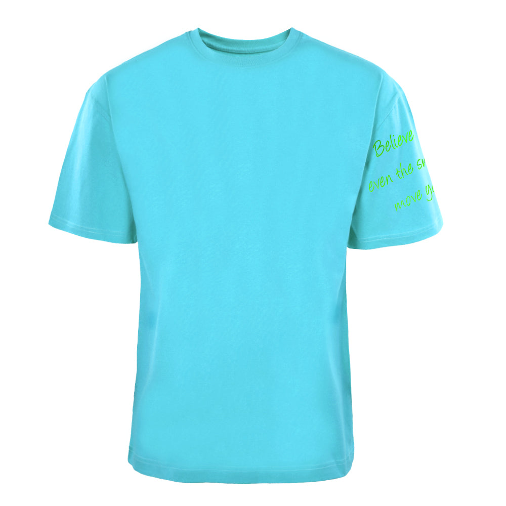 ACTIV GRAPHIC R.NECK -OVRSIZE T-SHIRT - TURQUOIS