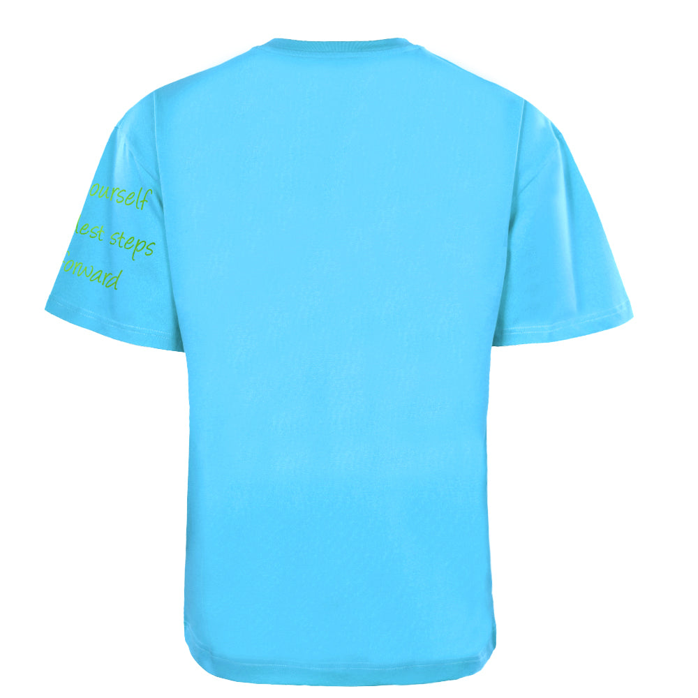 ACTIV GRAPHIC R.NECK -OVRSIZE T-SHIRT - TURQUOIS